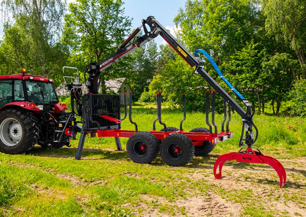 Källefall Rückewagen FB70 mit FB63T Forstkran Källefall Rückewagen FB70D FB69T 1